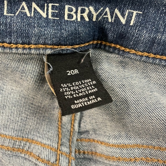 Lane Bryant Skinny Jeans Women’s Size 20 R Light Blue Floral Design Pre-owned - Picture 4 of 4